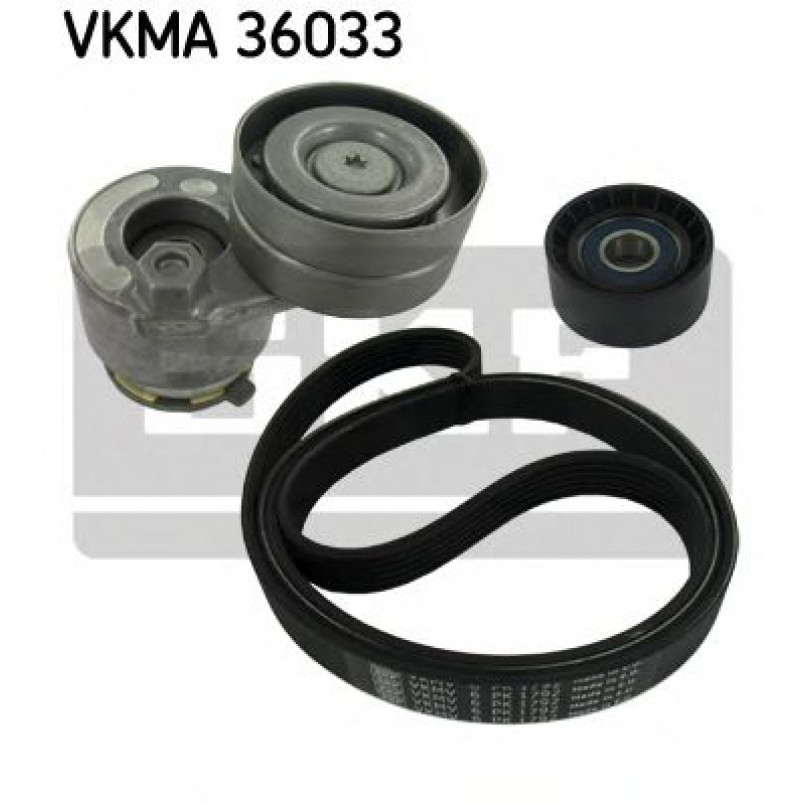 VKMA 36033 SKF Комплект доріжкового ремня (ролик, ремінь)